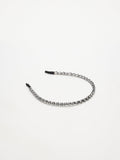 PAZZION, Dara Diamante Hair Band, Pewter