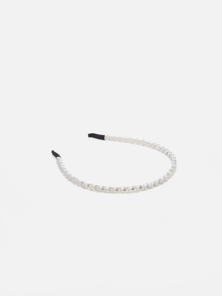 PAZZION, Dara Diamante Hair Band, Silver