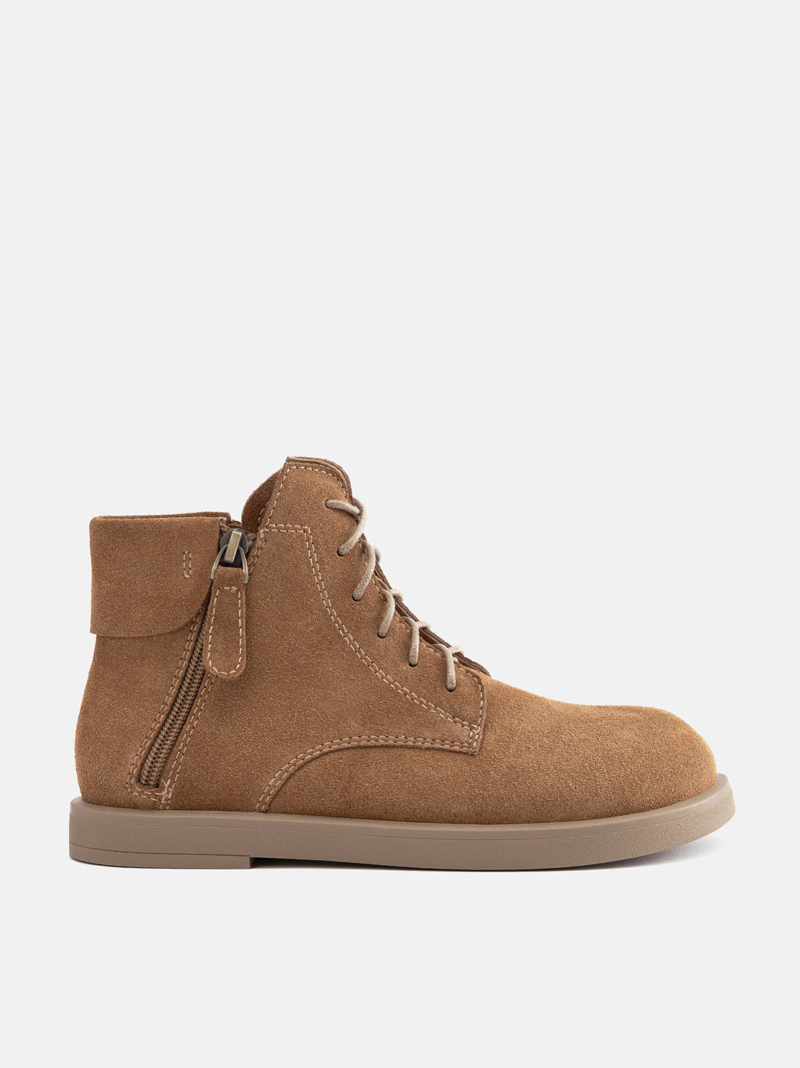 PAZZION, Darla Suede Ankle Boots, Brown