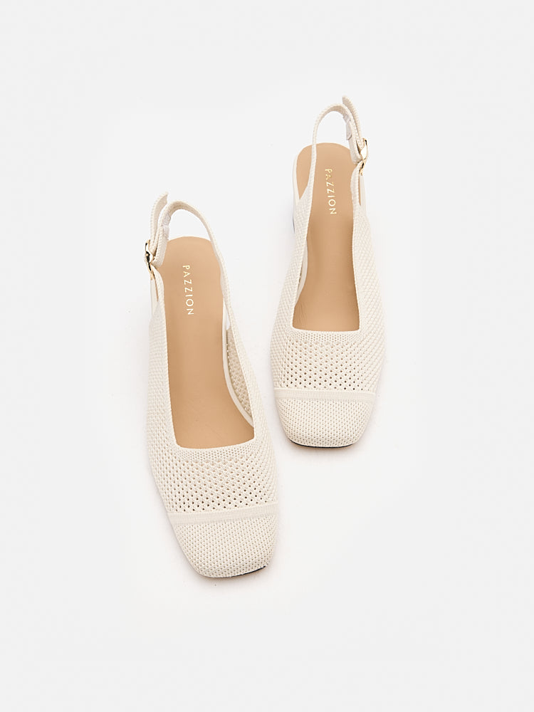 SALE]Debra Flyknit Slingback Block Heels – PAZZION