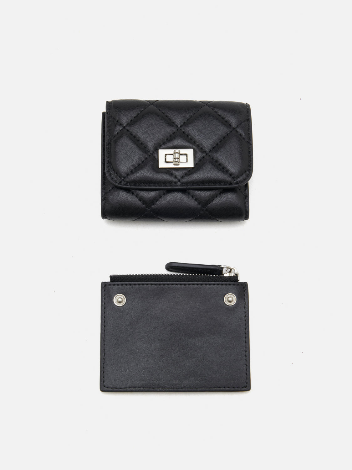 PAZZION, Deirdre Quilted Leather Wallet, Black