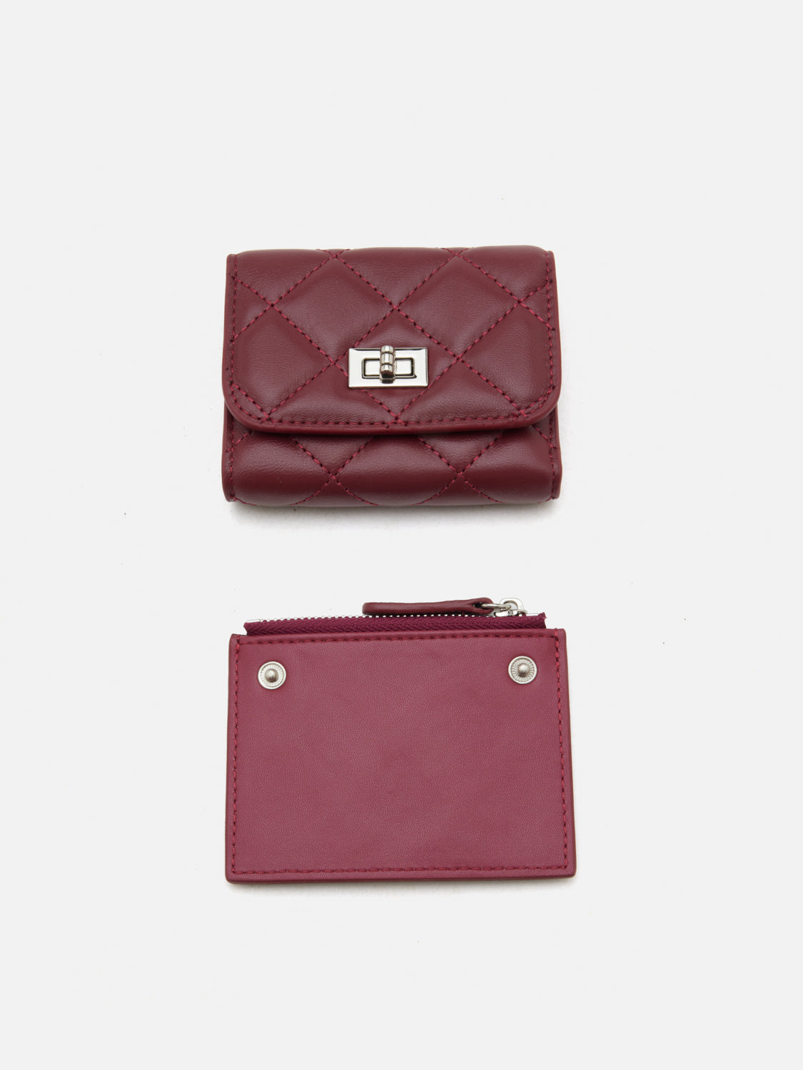 PAZZION, Deirdre Quilted Leather Wallet, Wine