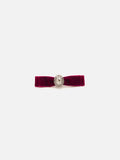 PAZZION, Destiny Diamante Bow Hair Clip, Wine