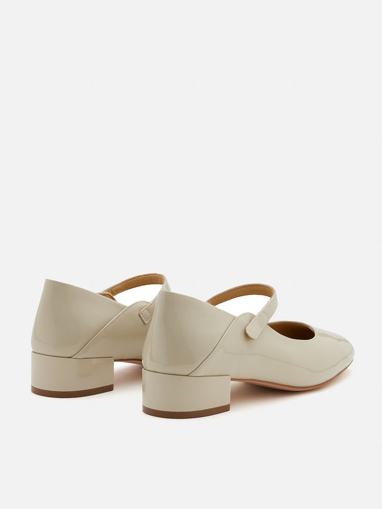 White patent on sale mary jane shoes