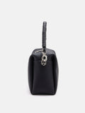 PAZZION, Donna Knotted Double Handle Bag, Black