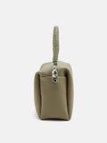 PAZZION, Donna Knotted Double Handle Bag, Green