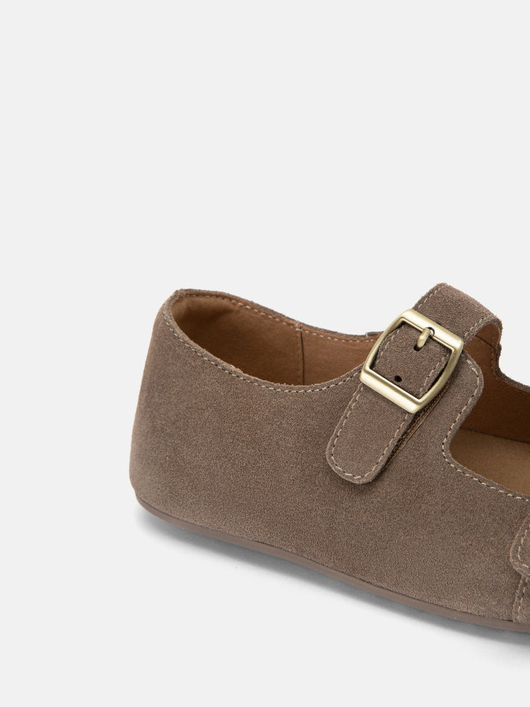 PAZZION, Dora Suede Mary Janes, Khaki