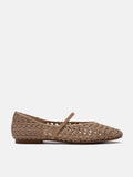PAZZION, Dovira Woven Embossed Flats, Almond