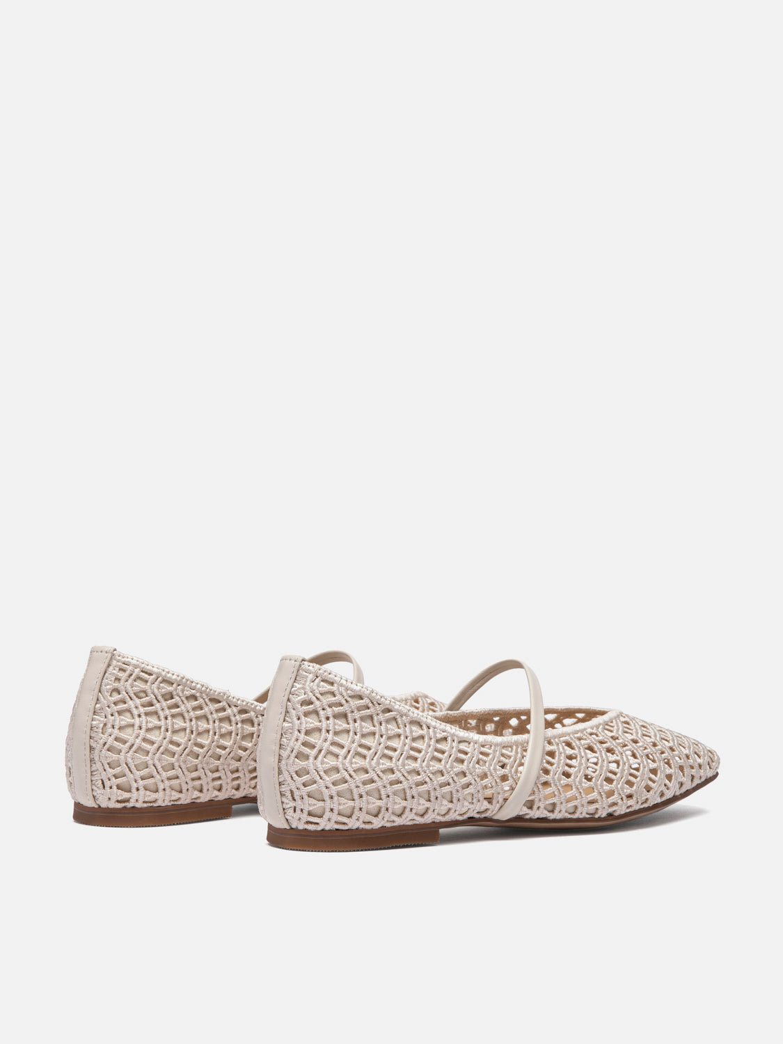 PAZZION, Dovira Woven Embossed Flats - White, White