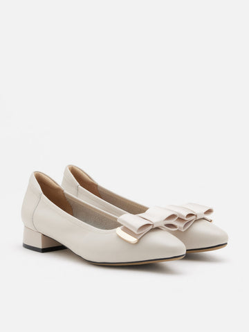 Elaia Point-Toe Bow Buckle Heels