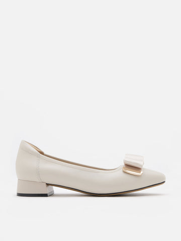 Elaia Point-Toe Bow Buckle Heels