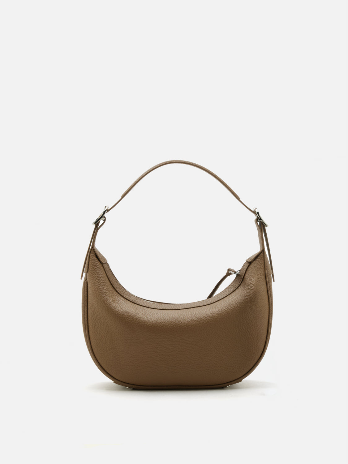 PAZZION, Elaine Crescent Leather Bag, Khaki