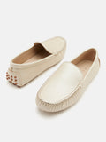 PAZZION, Elara Metallic Moccasins, Gold