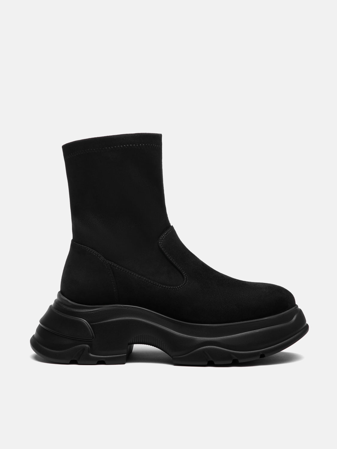 PAZZION, Eleanor Velvet Leather Ankle Boots, Black