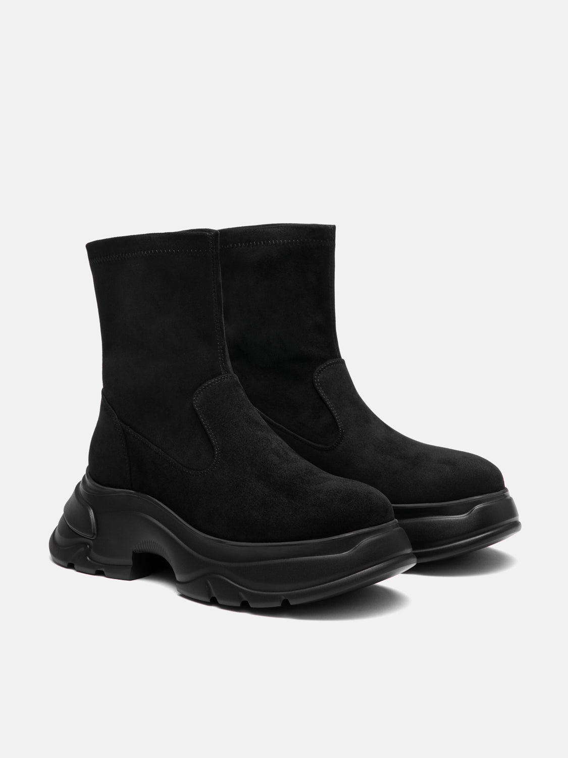 PAZZION, Eleanor Velvet Leather Ankle Boots, Black