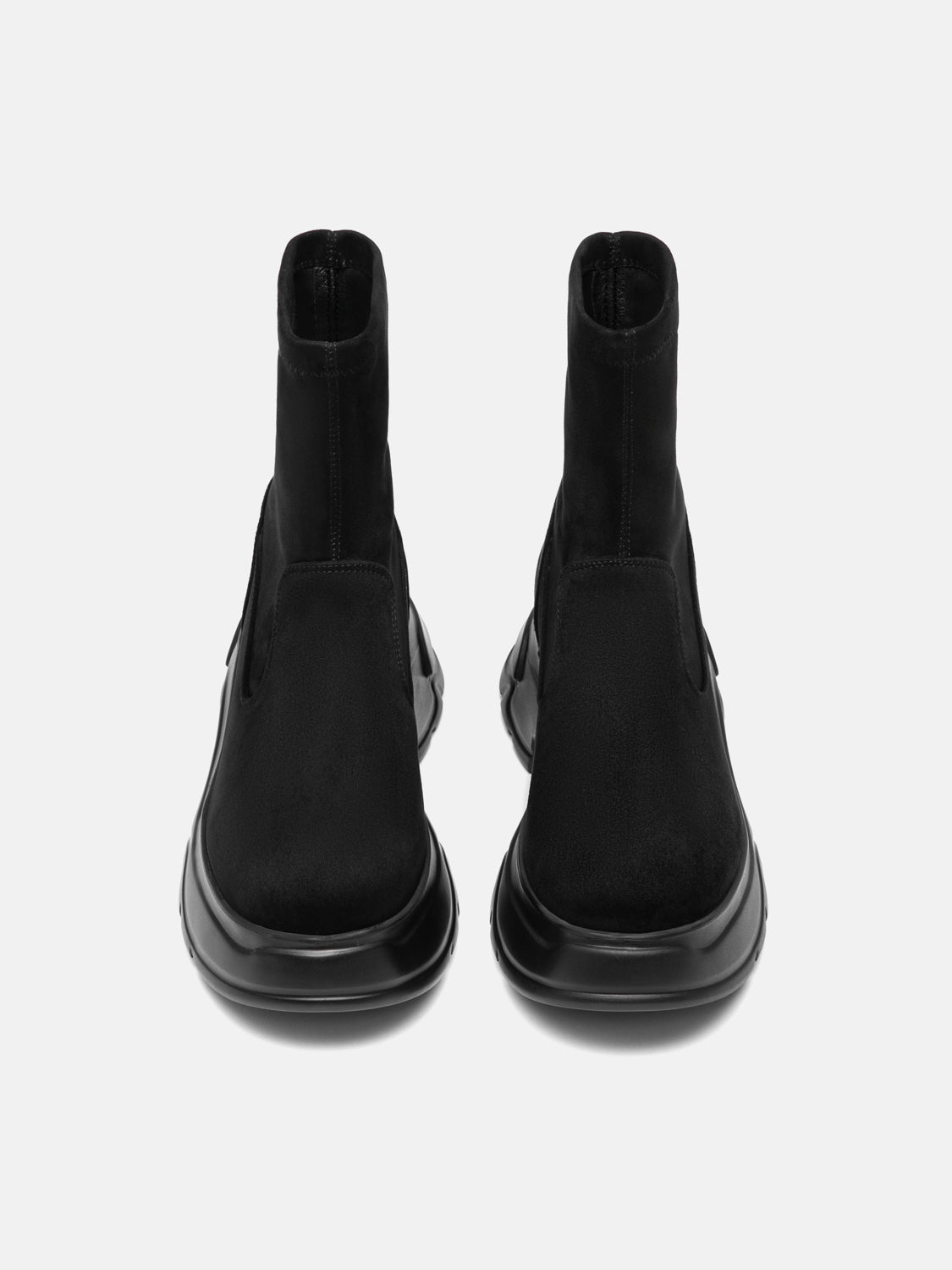 PAZZION, Eleanor Velvet Leather Ankle Boots, Black