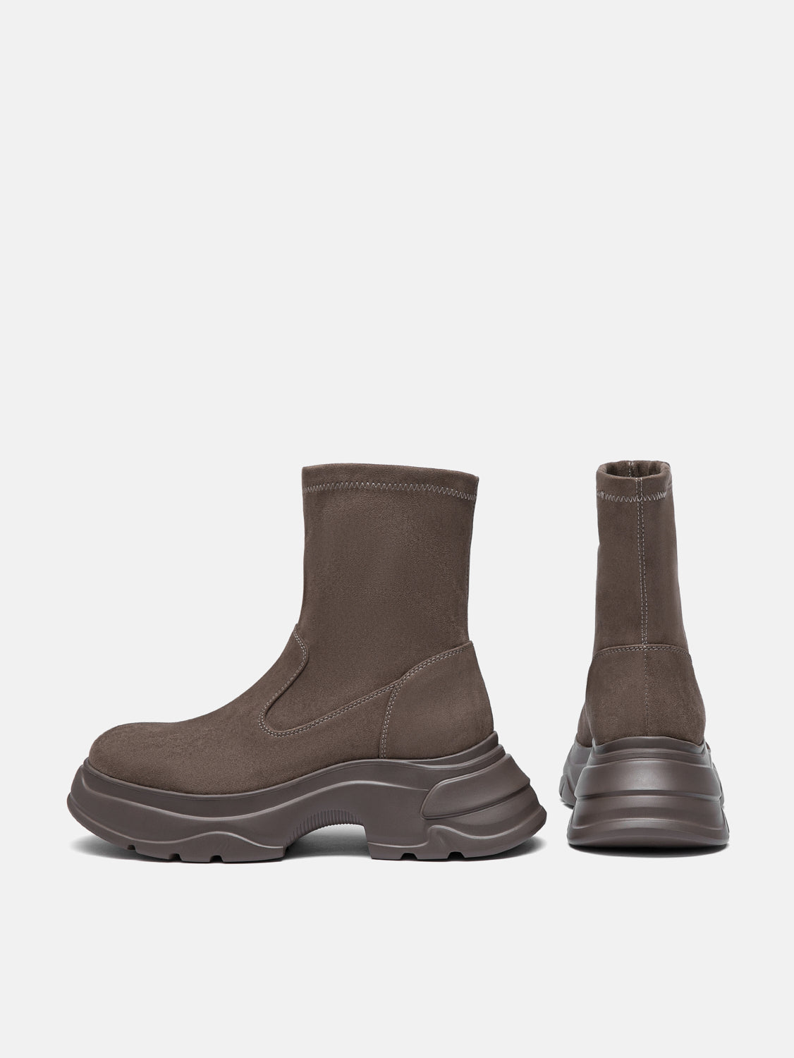 PAZZION, Eleanor Velvet Leather Ankle Boots, Khaki