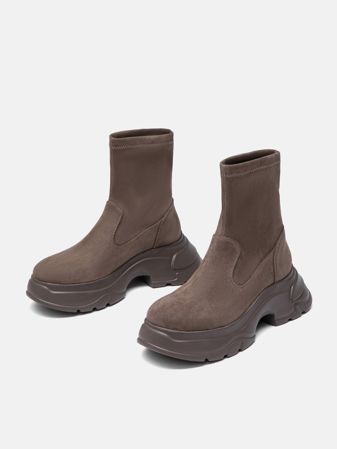 PAZZION, Eleanor Velvet Leather Ankle Boots, Khaki