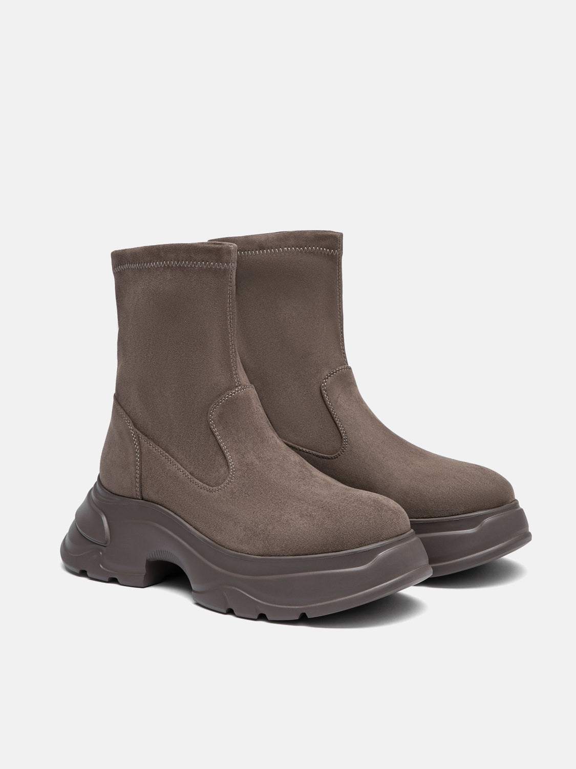 PAZZION, Eleanor Velvet Leather Ankle Boots, Khaki