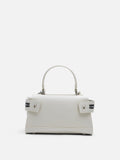 PAZZION, Elettra Compact Satchel, Beige