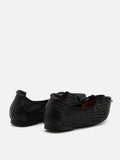 PAZZION, Eliza Weaved Bow Flats, Black