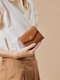 PAZZION, Elle Compact Wallet, Brown
