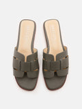 PAZZION, Elmira O.Ori Cage Slides, Khaki