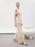PAZZION, Elysia Ruffled Flats, Gold