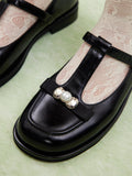 PAZZION, Emilia T-Bar Mary Janes, Black