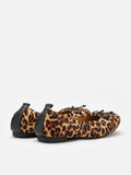 PAZZION, Epona Pony Hair Bow Ballerinas, Almond