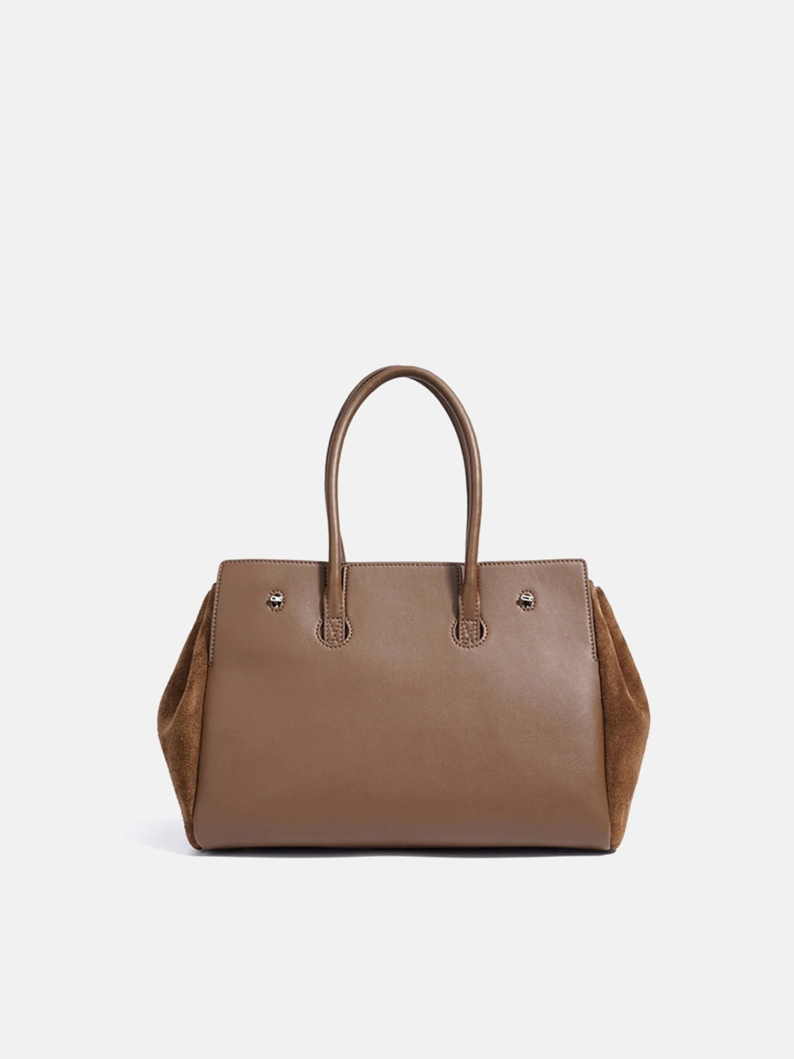 PAZZION, Erin Suede Shoulder Bag, Brown