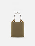 PAZZION, Estelle Leather Mini Bucket Bag, Lightgreen