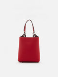 PAZZION, Estelle Leather Mini Bucket Bag, Red