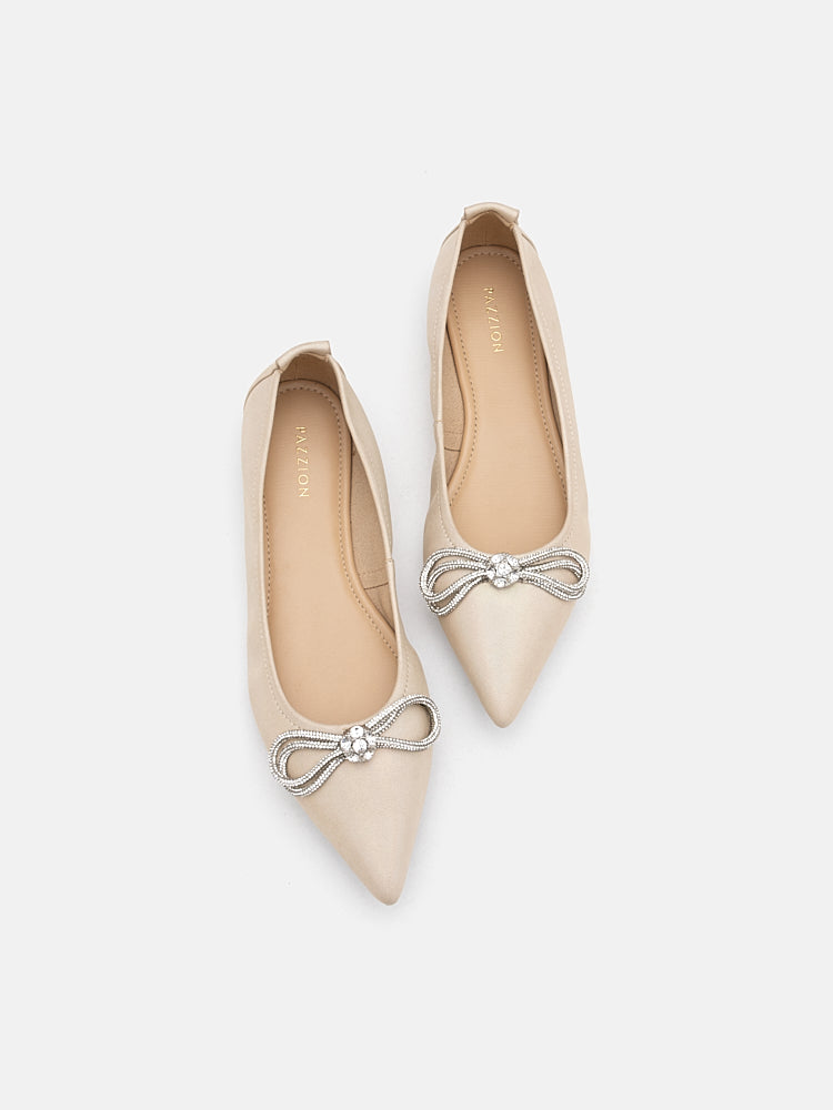 Embellished pointed flats discount