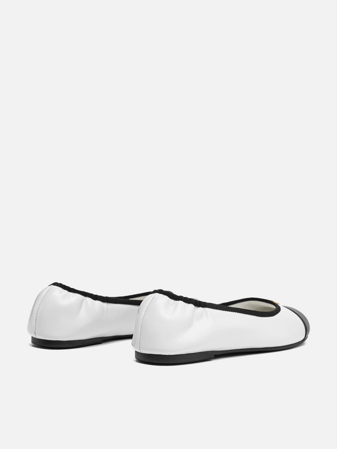 PAZZION, Farielle Quilted Cap Toe Leather Ballet Flats, Beige