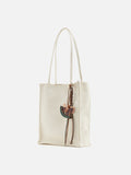 PAZZION, Fionarissa Leather Tote, Beige