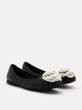 PAZZION, Floret Ballerinas, Black