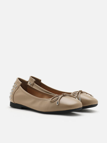 Frances Studded Bow Flats