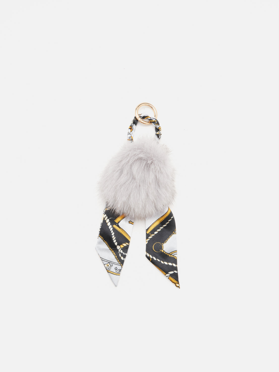 PAZZION, Frieda Fluff & Twilly Keychain, Grey
