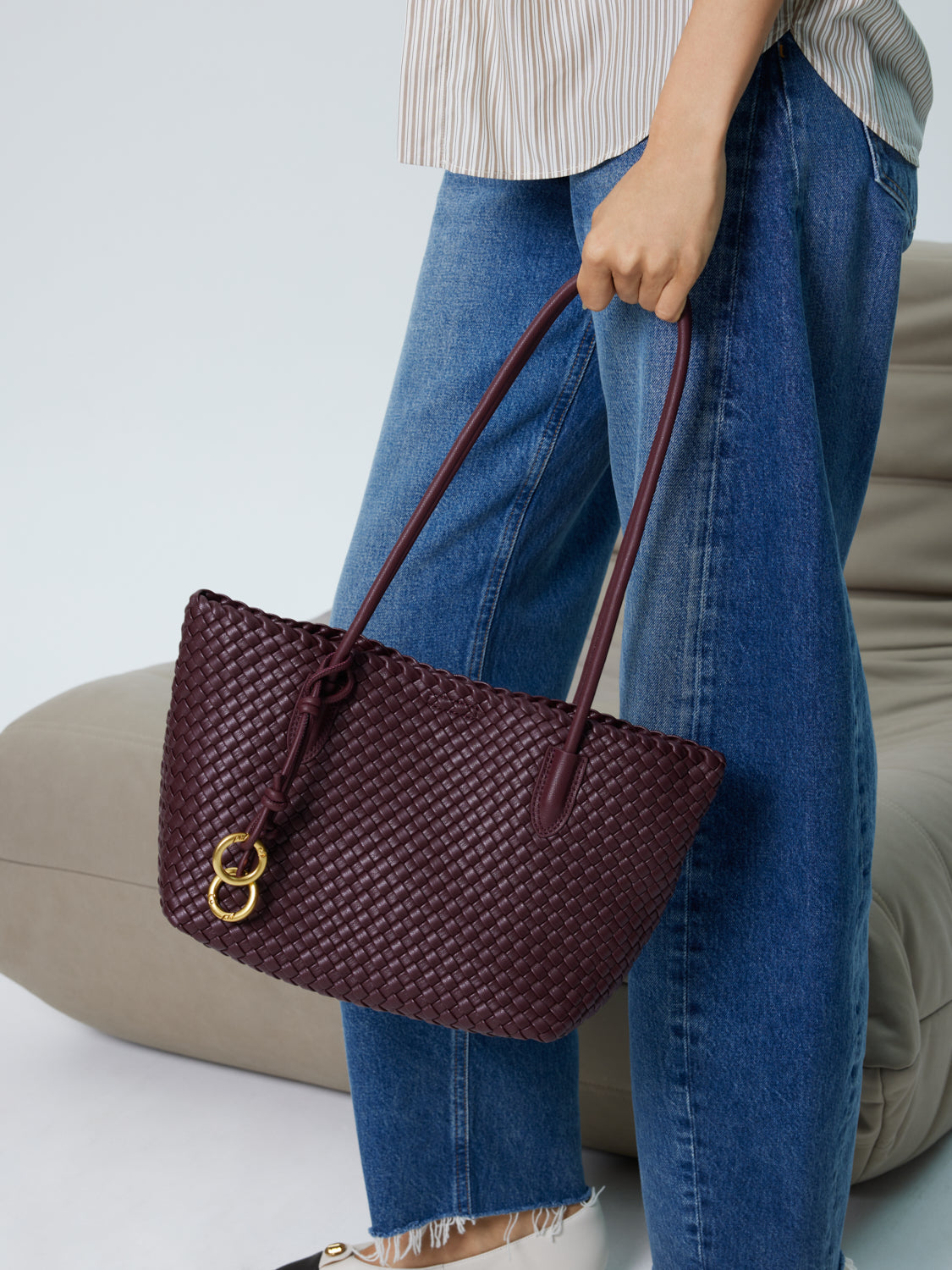 PAZZION, Galivyn Woven Tote, Wine