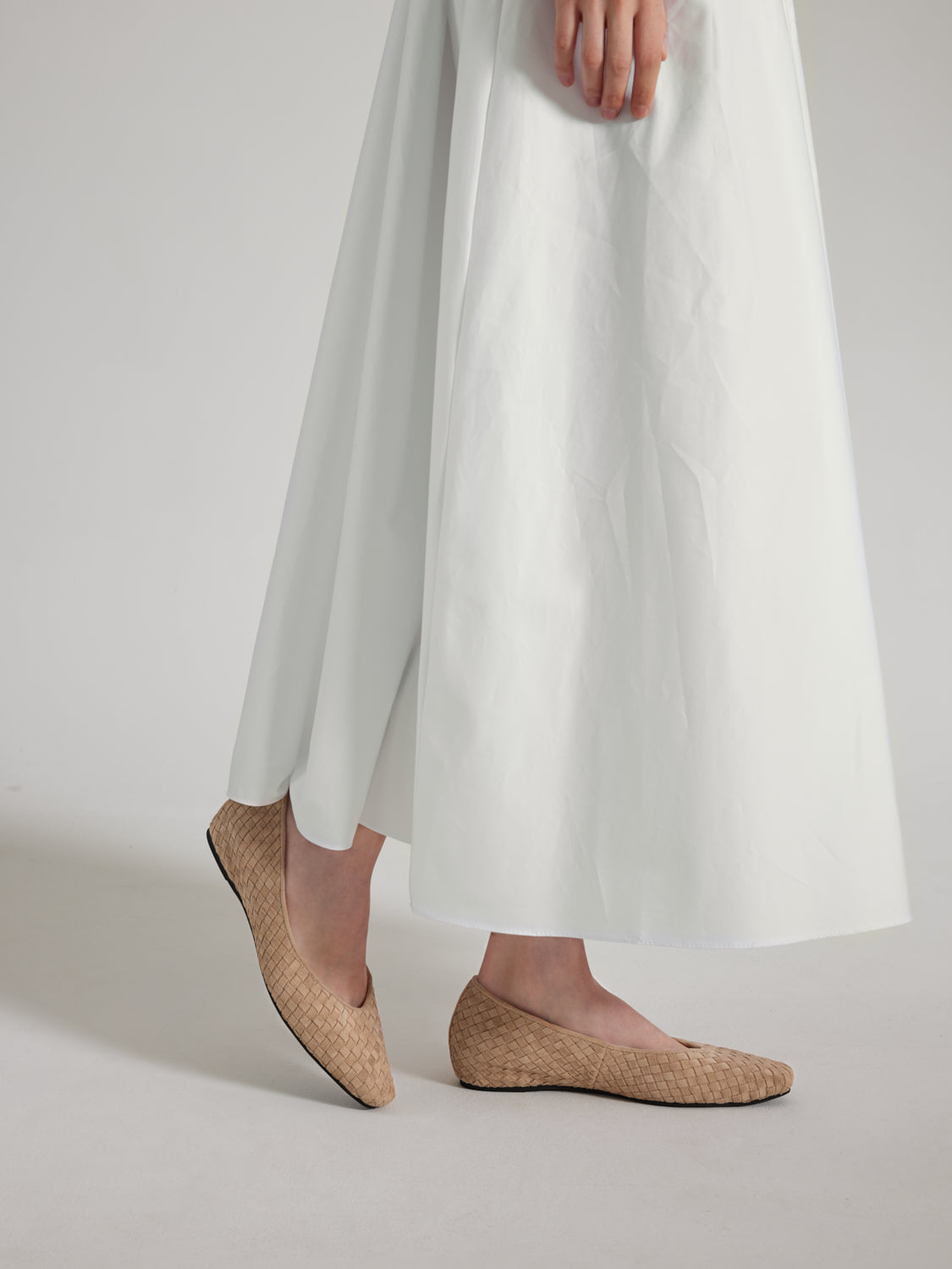 PAZZION, Geneva Woven Flats, Almond