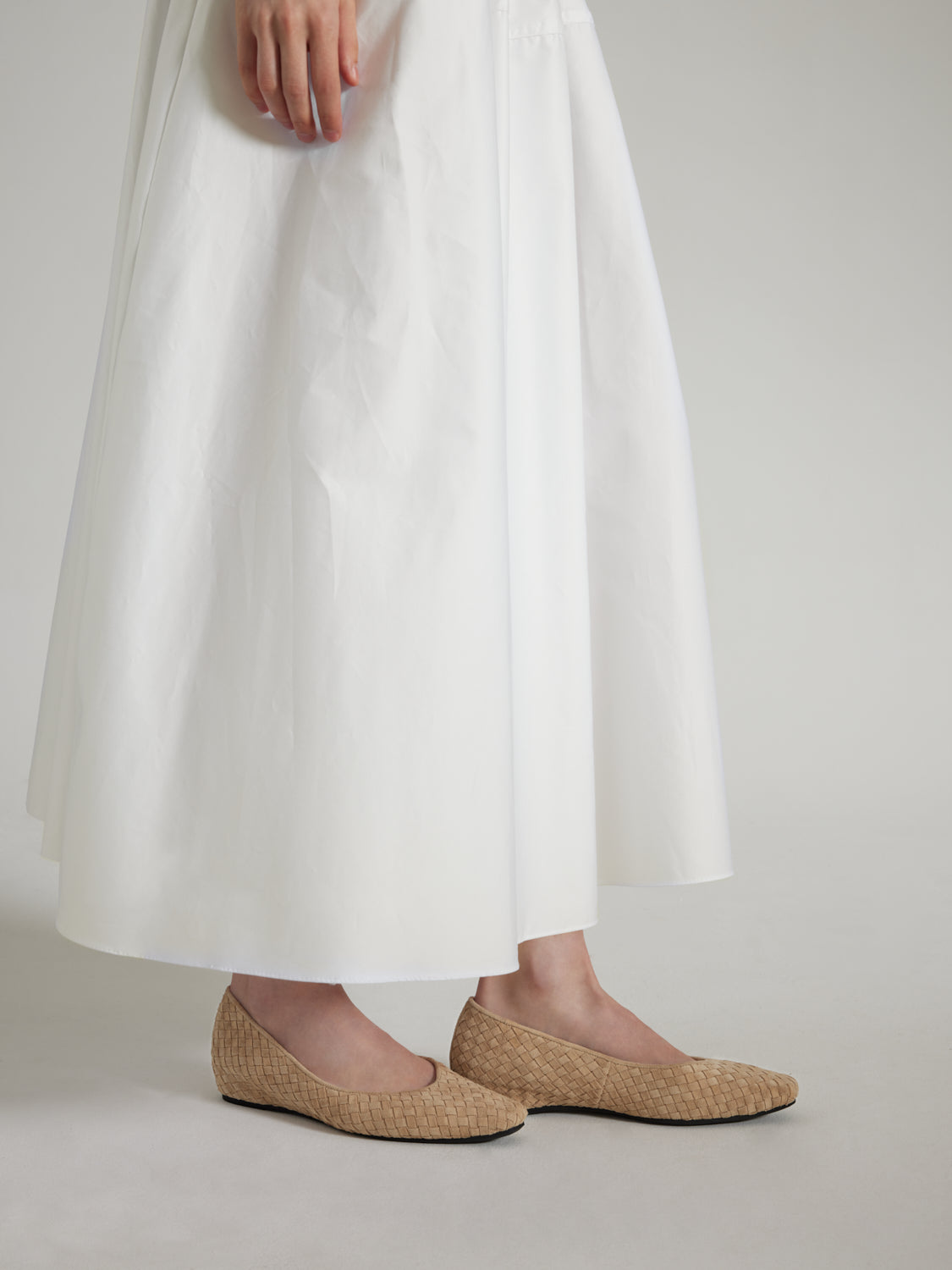 PAZZION, Geneva Woven Flats, Almond