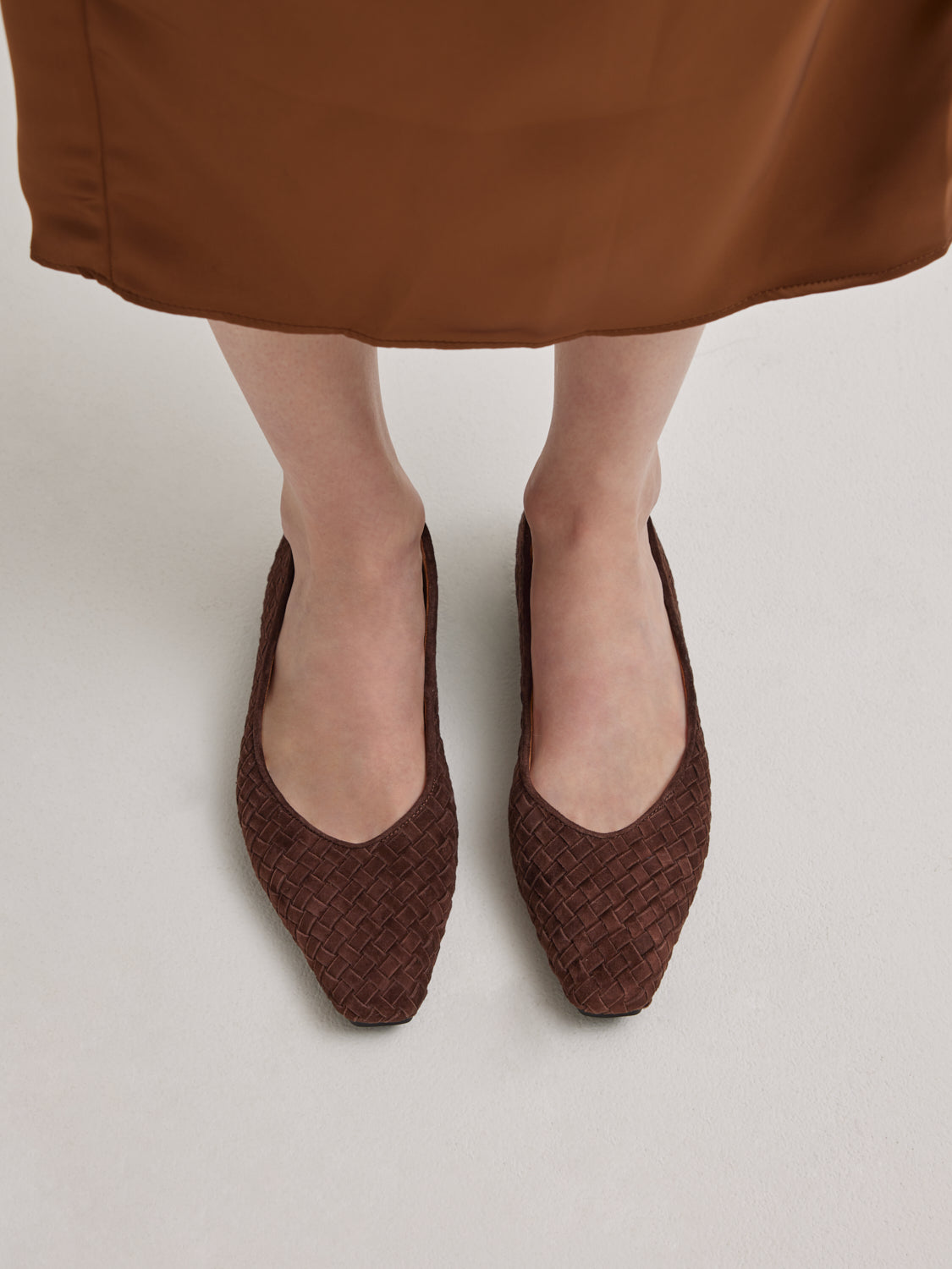 PAZZION, Geneva Woven Flats, Darkbrown