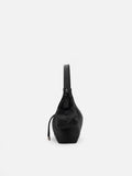 PAZZION, Giovanna Slouchy Leather Shoulder Bag, Black