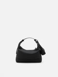 PAZZION, Giovanna Slouchy Leather Shoulder Bag, Black