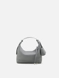 PAZZION, Giovanna Slouchy Leather Shoulder Bag, Grey