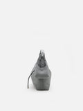 PAZZION, Giovanna Slouchy Leather Shoulder Bag, Grey