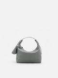 PAZZION, Giovanna Slouchy Leather Shoulder Bag, Grey