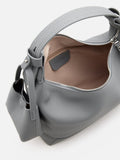 PAZZION, Giovanna Slouchy Leather Shoulder Bag, Grey