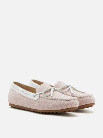 Glenda Denim Bow Moccasins